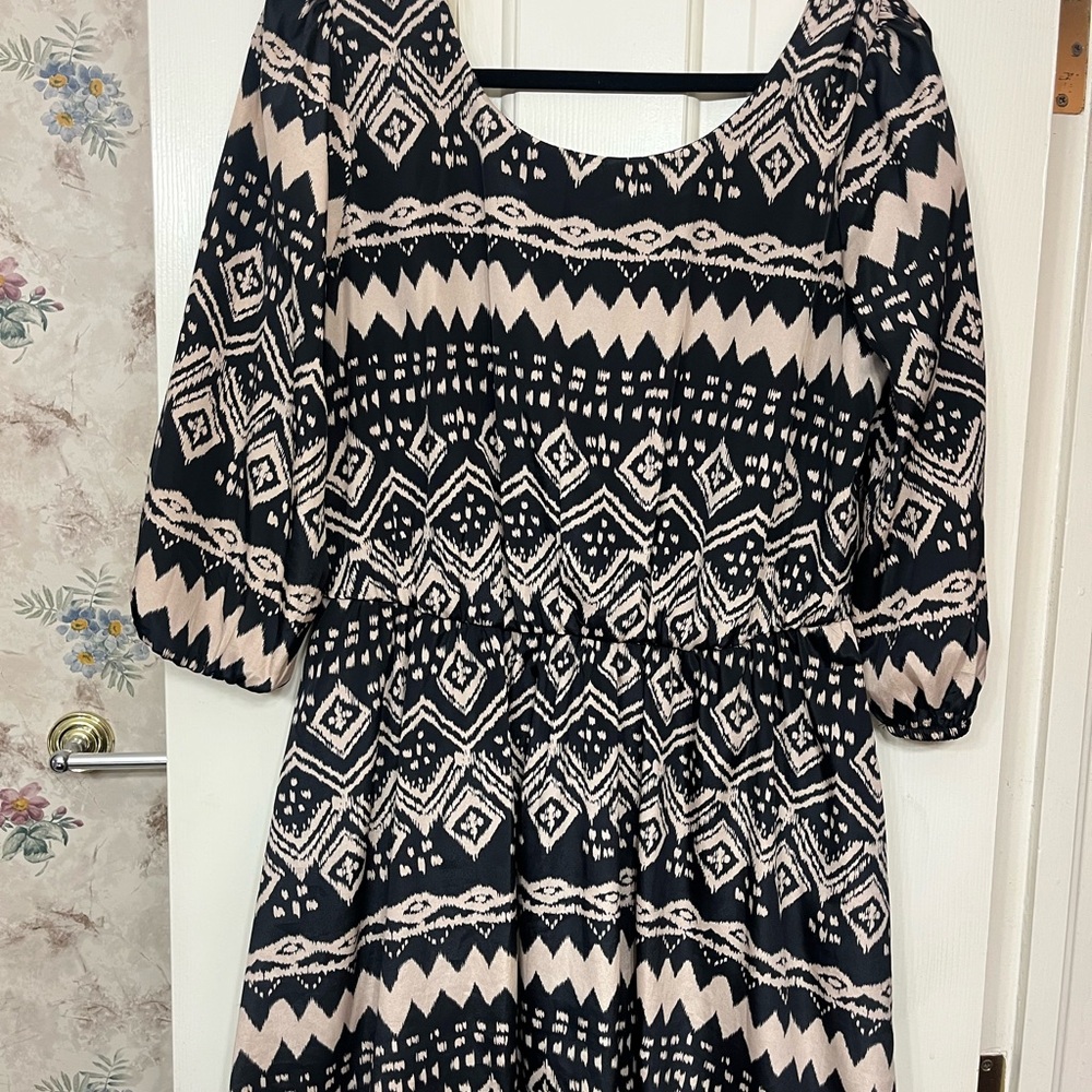 Aztec Bow Back Dress